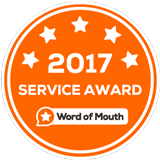 2017 Word of Mouth service award badge for High Dental Melbourne