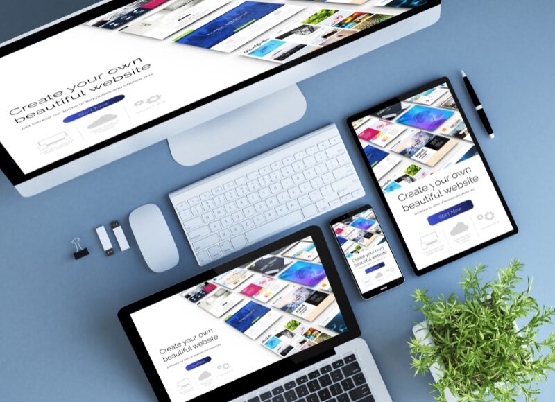 Responsive website design across devices, showcasing a custom home builders website layout.