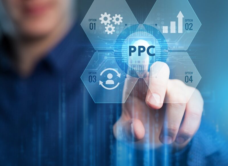 Businessperson selecting PPC tools that PPC marketing experts use to uncover advanced optimisation strategies.