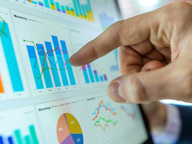 google advertising help visualising competitor performance with interactive charts and graphs on a screen