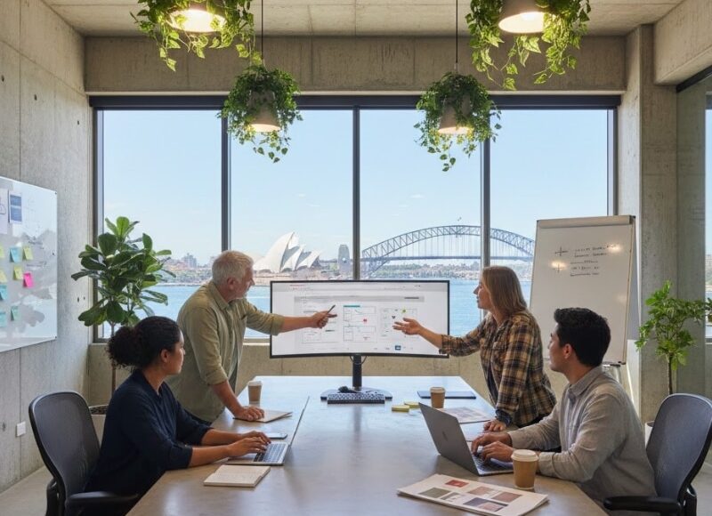 Website design agency Sydney working on a business website project