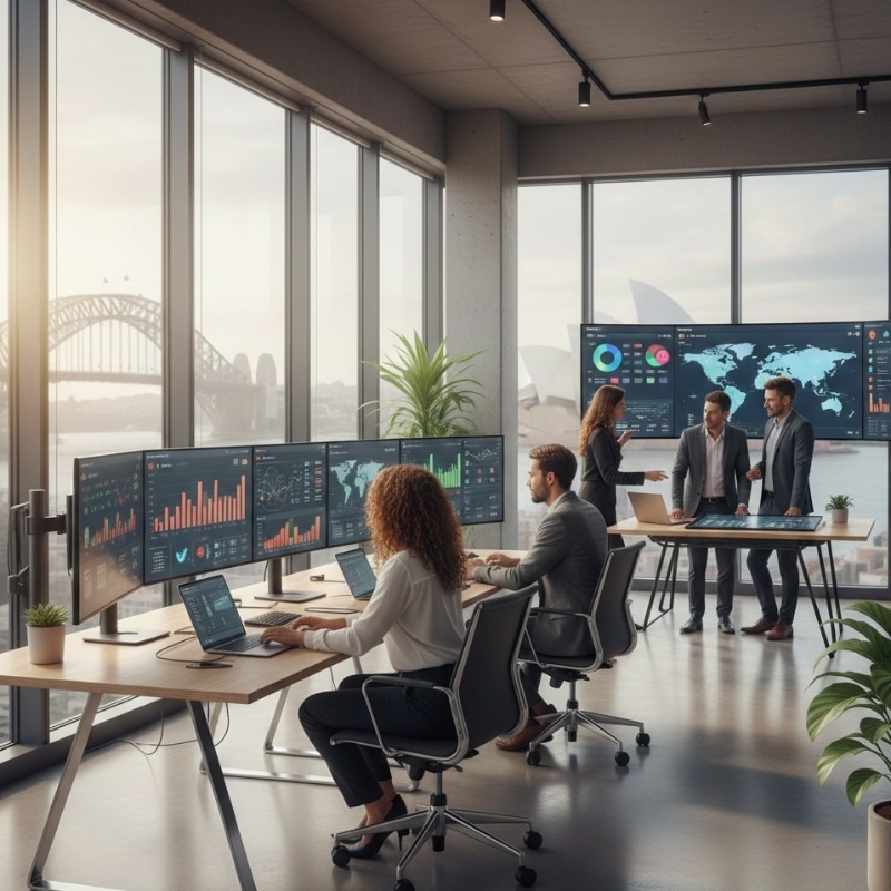 Sydney businesses reviewing social media marketing performance metrics and analytics