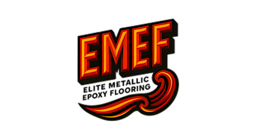 EMEF logo in red and orange on a black background