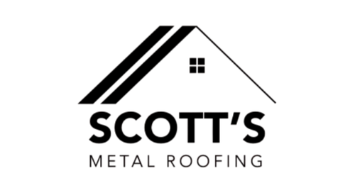 Scott’s Metal Roofing logo with house roof icon
